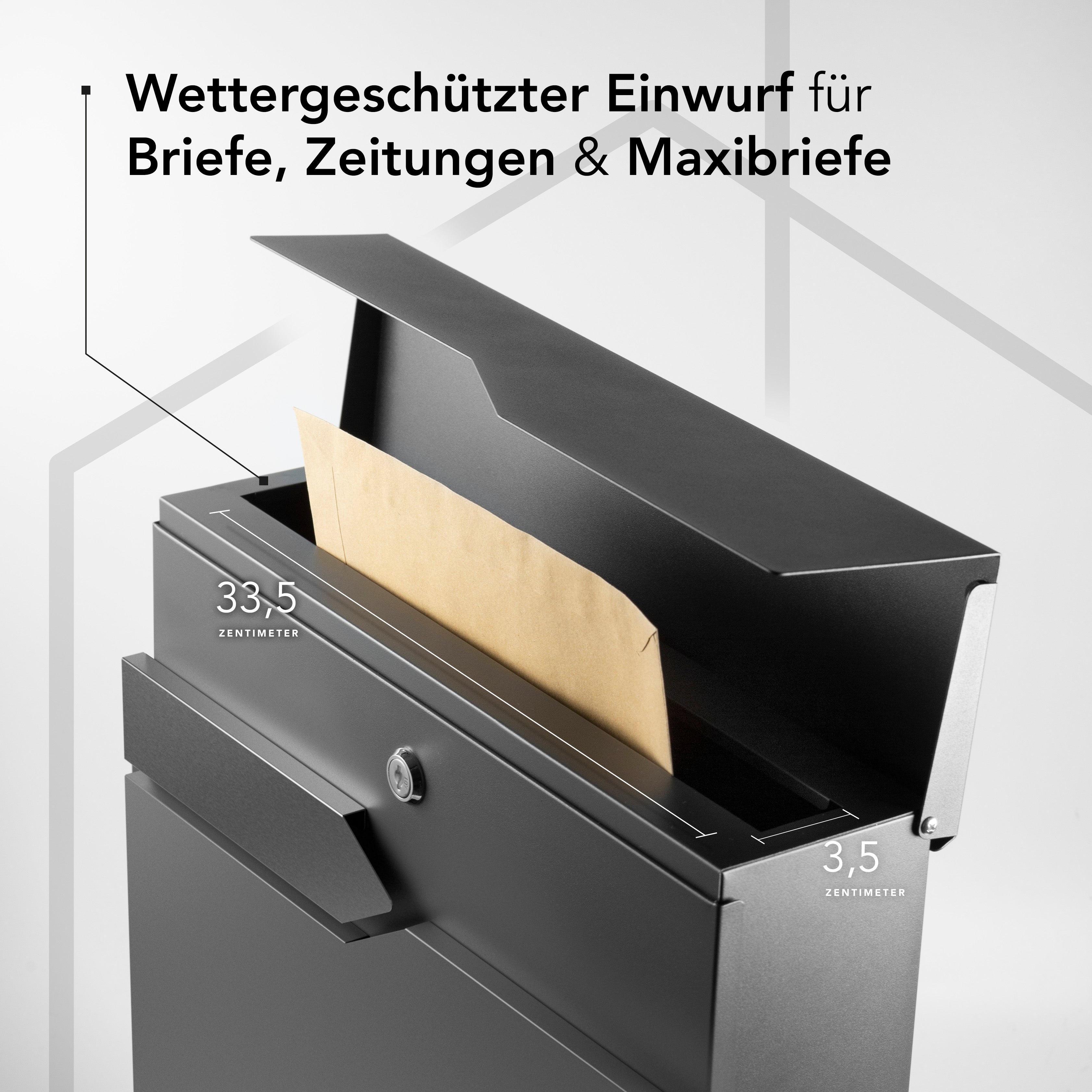 Briefkasten Sydney — modern & puristisch aus Edelstahl